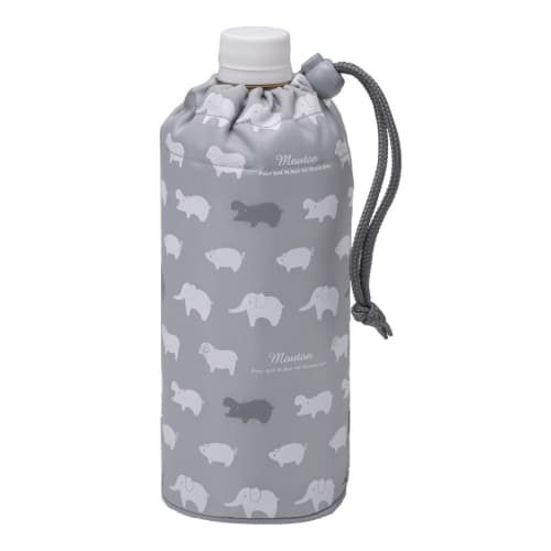 Torne PET Bottle Cover Holder Case, Insulates Cold and Hot Water, 500ml Capacity, Animal Design, Gray, P-3216