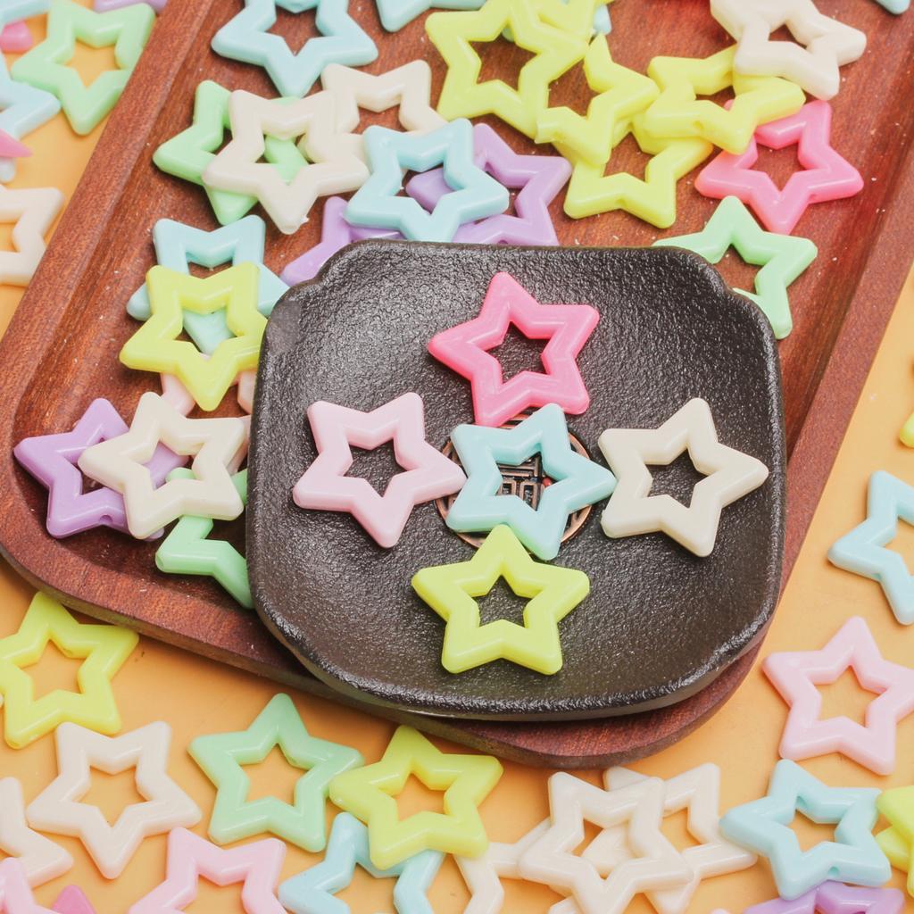 500 g/pungă aproximativ 360-700 buc. Mărgele DIY Accesorii acrilice DIY Bijuterii Mărgele Floare colorată Steaua de mare Mărgele libere scobite