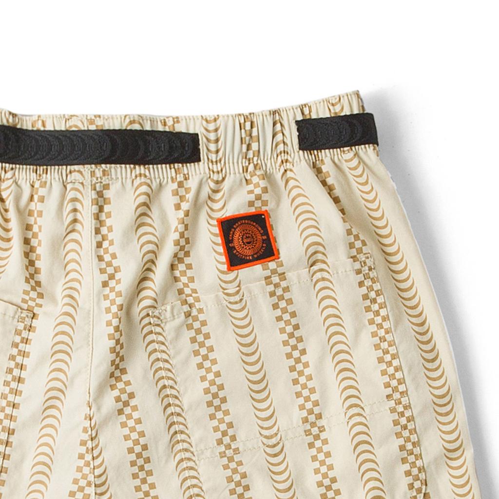 Vans X Spitfire Collaboration Checkerboard Wave Stripe Casual Shorts Women Shorts Off-White VN000GJSDJR