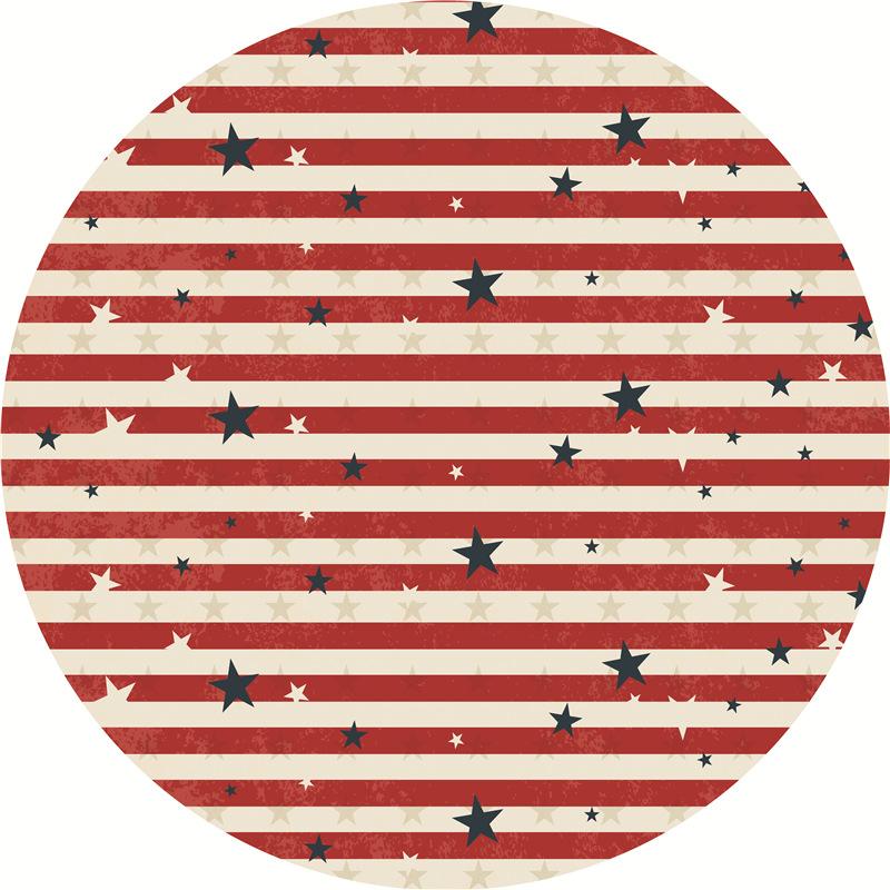 Cute Cartoon Children's Round Rug Living Room Bedroom Rug Children's Game Tent Non-slip Floor Mat Baby Climbing Rug