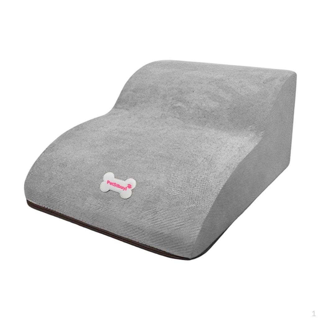 2 Step Dog Stairs Slope Stair Anti Slip Comfortable Removable Cover Multipurpose Gentle