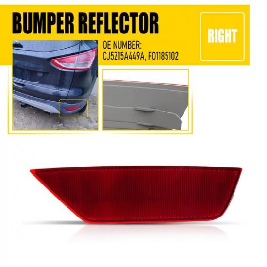 

Red Right Side Rear Bumper Light Reflector*1 Case For 2013- Ford Escape