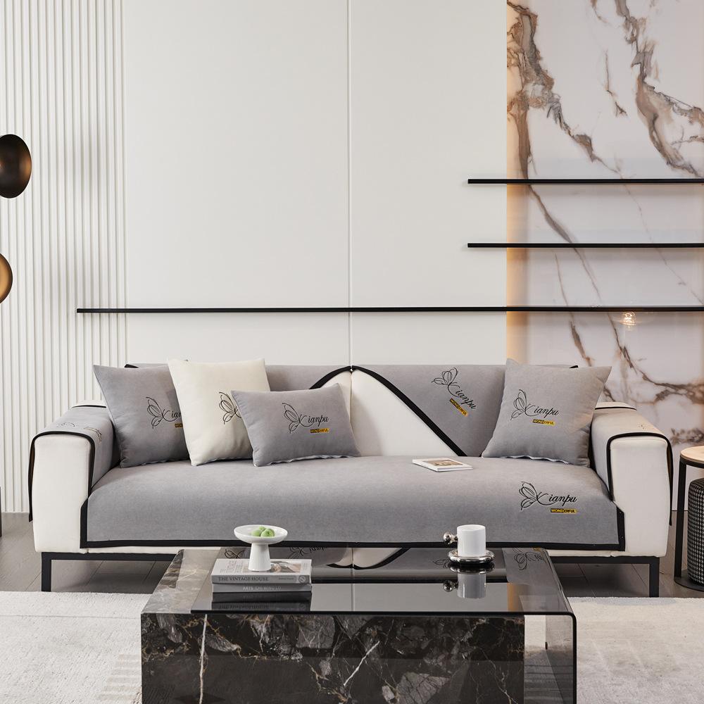 Chenille Sofa Cushion Four Seasons Universal Simple Modern Seat Cushion Non-Slip Seat Cover Cover Cloth