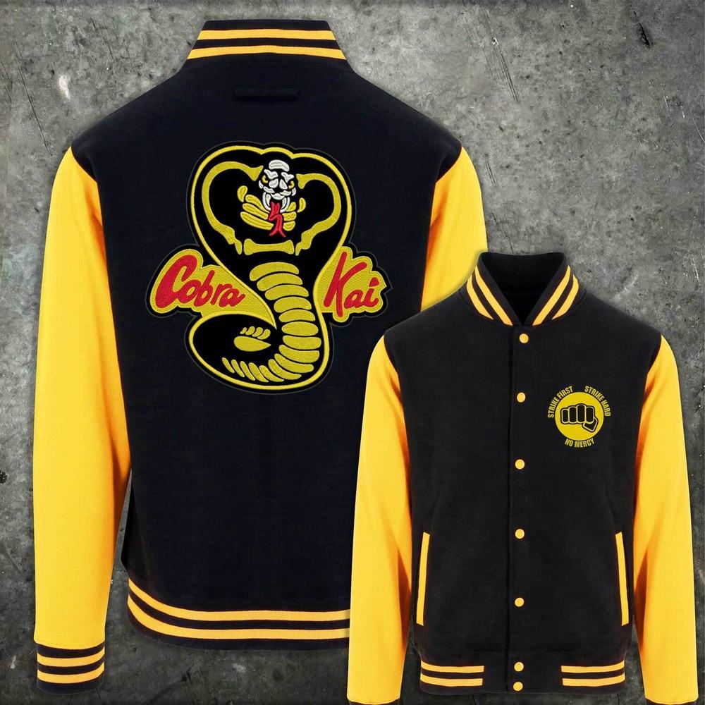 

Cobra Kai EMBROIDERED Baseball Jacket Eagle Fang Karate Kid Miyagi Do 80s XL