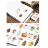 46pcs The Story of Forest Stickers Set 44mm Mini Mushroom Plant Pine Cone Leaf Sticker Label Tag Decoration Gift Seal A6418