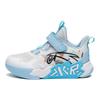 Anta Cement Nemesis Non-Slip Shock Absorption Wear-Resistant Low-Top Basketball Shoes Kids Sneakers White Blue 312329954H-2