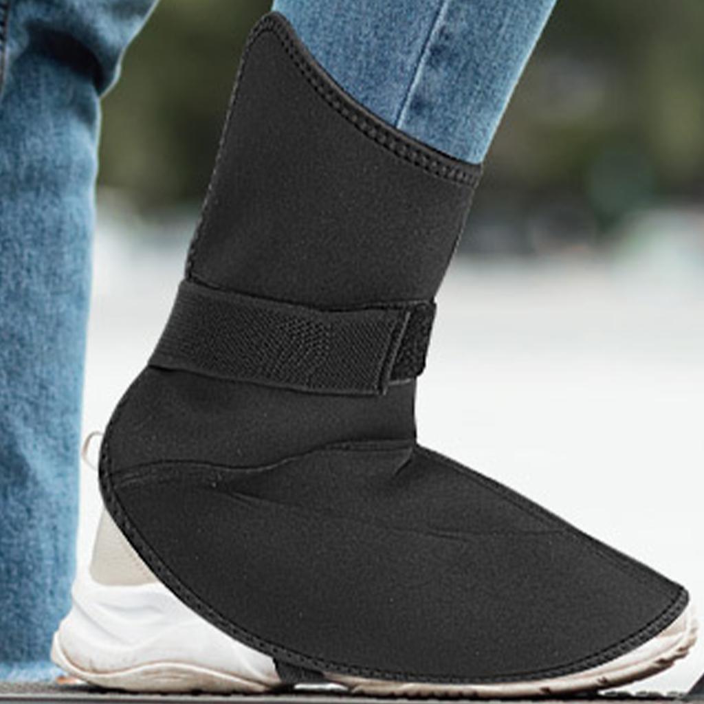 1 Pair Outdoor Skiing Warm Leg Covers for Motorcycle Riding Winter Sports Velvet Foot Covers for Men Women
