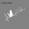 Universal Car Body Vinyl Sticker Cat Electrocardiogram Graphics Decal DIY Style Auto Window Hood Tail Tuning Accessories