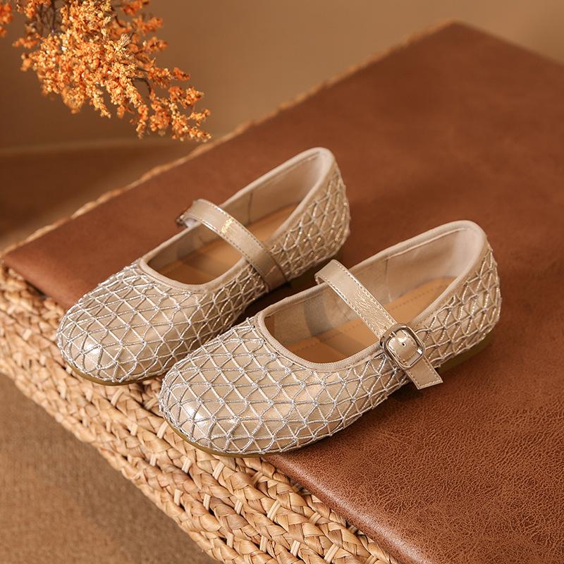 The New Soft Feet Are Not Tired, Doudou Mary Jane Shoes Are Beautiful, with Summer Flat-soled Single Shoes, Women's Small Leather Shoes 2025 Ski