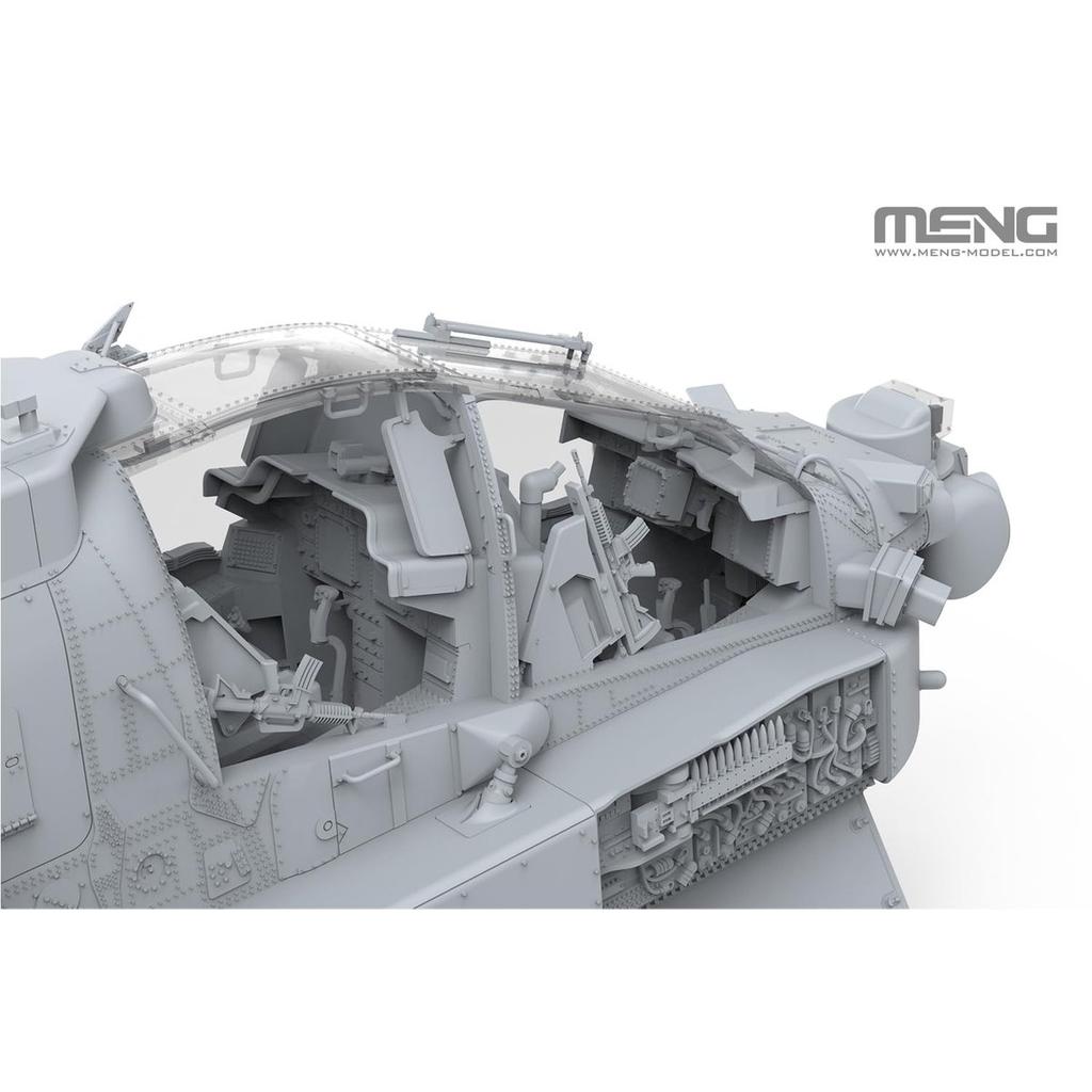 MENG Model GSI Creos 1/35 Israel AH-64D Saraph Attack Helicopter with 2 Resin Figures Scale Plastic Model Kit MQS-005S