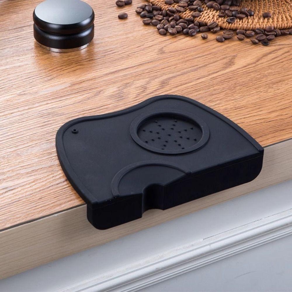 Rutschfeste Pulververteilermatte Mattschwarz Kaffee-Ecke Pad Espresso Kaffee Tamper Matte Home Cafe