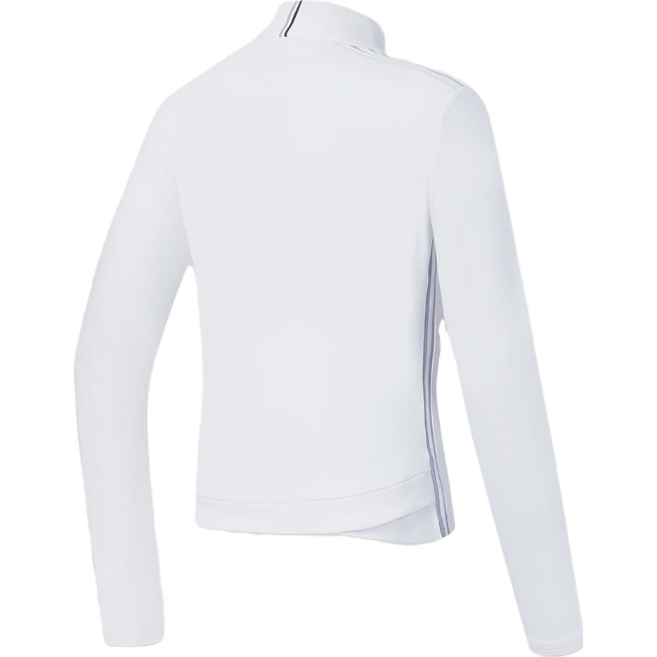 FILA 2023 Winter New Simple Knit Long Sleeve Golf Sports Stand Collar Top Women tops Jade-White A11W345210FWT