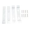 2 sets Stainless Steel Bird House Hanger Bracket Rust Resistant Silver Bird House Mounting Bracket Hole Design