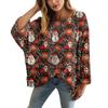 XY-LK01-Pullover hollow blouse 3D printed sweater spring and summer new