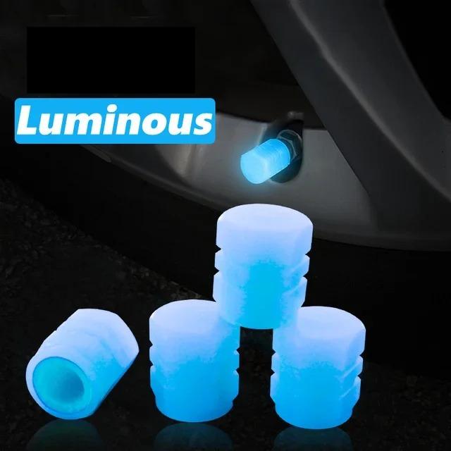 40/20/4 Stück Leuchtende Ventilkappen Fluoreszierend Grün Blau Nachtleuchtend Auto Motorrad Fahrradrad Styling Reifen Naben Universelle Kappe Dekoration