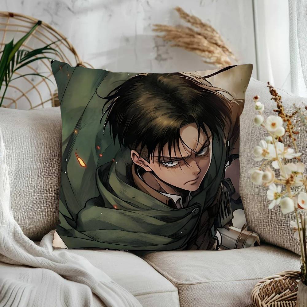 Levi Ackerman Pillow Cover Sofa Cushion Cover Home Room Decoration Children Gift