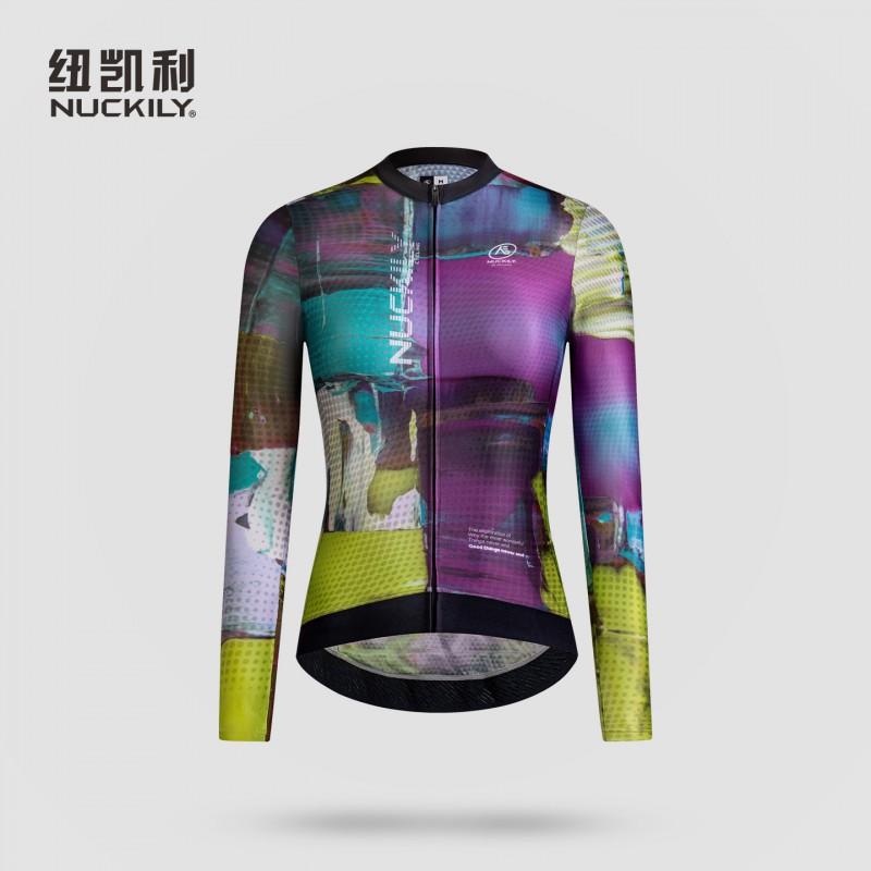 Mens Cycling Jersey Quick-Dry Breathable UV Protection Road Bike Top Long Sleeve