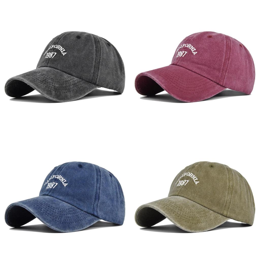 Baseball Vintage Cap Embroidered Cap Washed To Make Old Sun Hat Curved Hat Brim