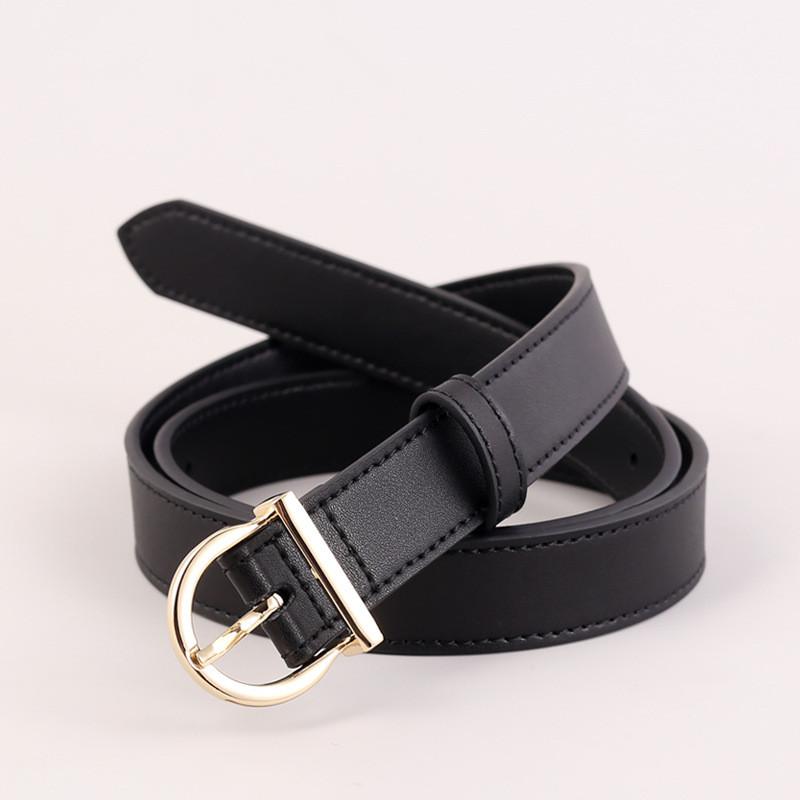 Fashionable Genuine Leather Belt For Ladies Suitable For Jeans And Dresses чёрный