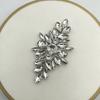 Iron On Rhinestone Floral Applique Handmade Glass Beaded Patch for Wedding Bridal Dress DIY Accessory