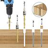 4Pcs HSS Titanium Countersink Drill Bit Set Drill Press Set Chamfer Reamer 3mm 4mm 5mm 6mm