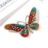 Stylish Simple Diamond Enamel Full Diamond Butterfly Brooch Pin Women'S Clothing Pin Accessories
