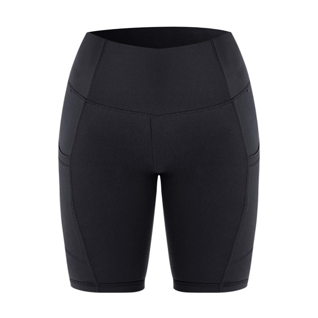 Ladies High-waist Hip Stretch Underpants Running Fitness Yoga Shorts