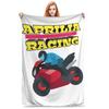 Flannel Throw Blanket Aprilias Italy Racing Logo Warm Plush Blankets Soft Bedding for Bed Living Room Home Travel Couch