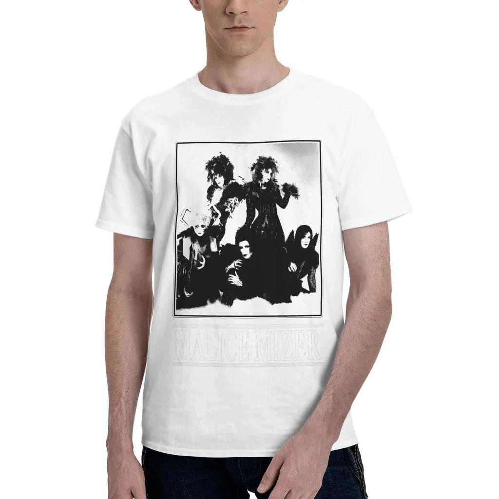 Malice Mizer T Shirt Man Band Music Funny 100% Cotton T Shirts Summer O-Neck Hippie Tees Cheap Oversize Clothes