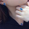 Exquisite Russian 585 Purple Gold Fashion Light Luxury Horse Eye Pointed Earrings Fashion Rose Gold Plated Blue Stone Earrings