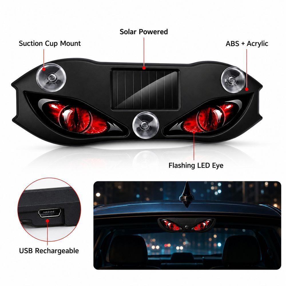 Flashing Car Demon Eye Light USB Car Window Light New LED Signal Lamp  Vehicle Accessories