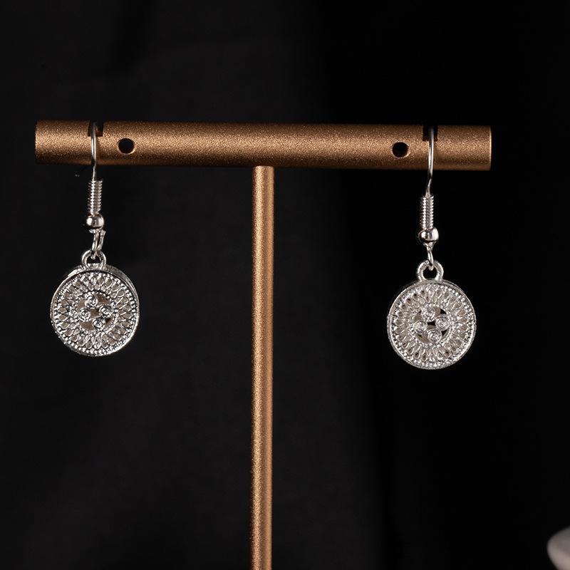 Ethnic Style Retro Dong Chrysanthemum Fringed Earrings Miao Exaggerated Long Earrings Flower Hanfu Accessories
