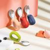 Anti-slip Baby Silicone Spoon Set Anti-Choke Design Toddler Cutlery Kit  Baby Feeding