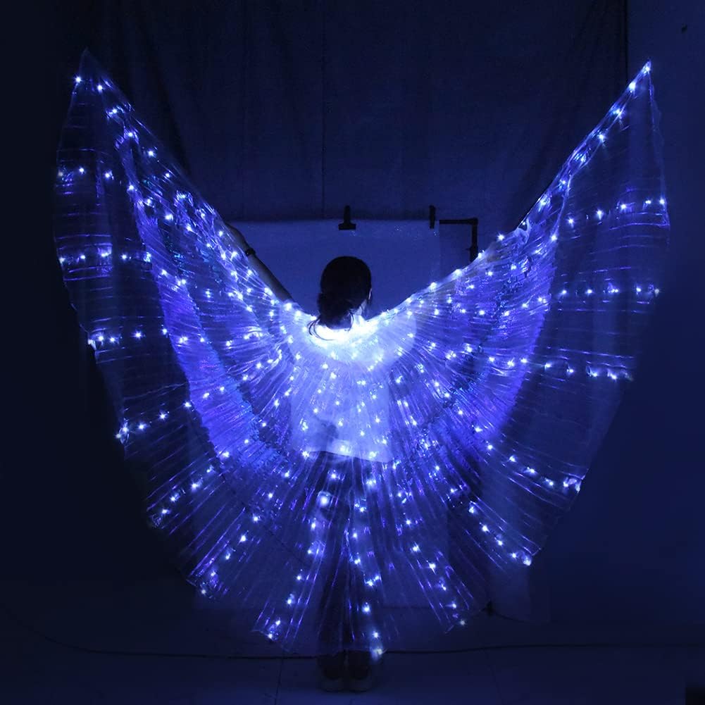 Led Belly Dance Wings Women's Performance Fluorescent Butterfly Isis Wings For Belly Dancing Carnival Shows