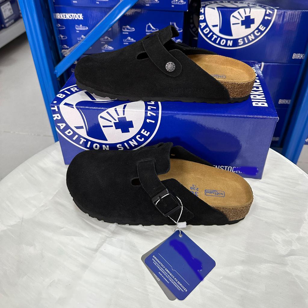 Boken Schuhe, Zehenkappen, Hausschuhe, Echtes Rindsleder, Kork, Retro Dicke Sohle, Japanischer Stil, Hässlich und Niedlich, Coole Outdoor-Hausschuhe