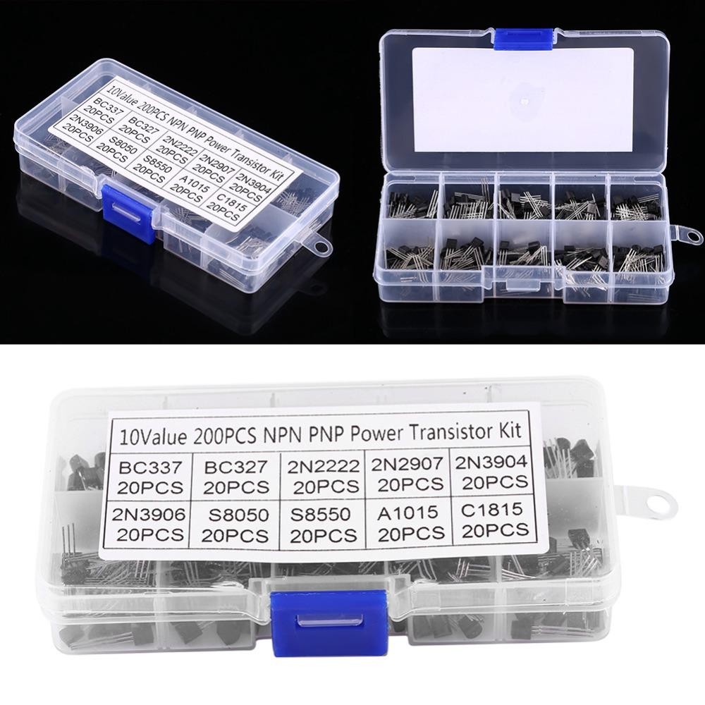 200PCS Silicon Material Transistors Assortment Kit Power Transistors Assortment  Professional