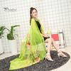 Oversized Chiffon Scarf Gauze Vibrant Color Printing Sun Protection Shawl Extra Large Beach Towel Swimwear Tops Dresses Cover Up Thin Summer