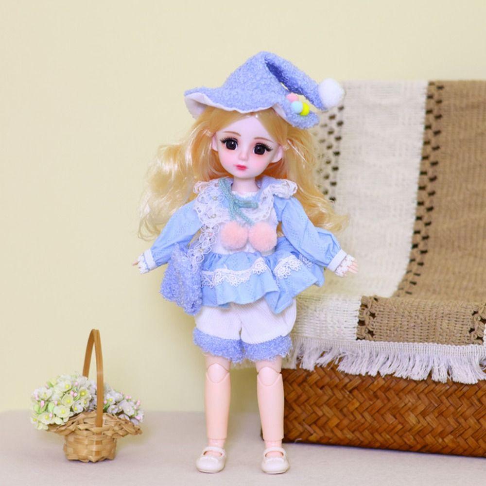 Attractive Eyes 30cm Bjd Doll with Clothes 1/6 SD Princess Makeup Ball Joint Doll  Toddler
