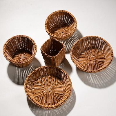 Household Bread Fruit Vegetables Basket Rattan Basket  Restaurant Serving Tabletop Display