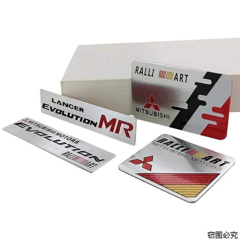 Car Emblem Aluminum Alloy Auto Fender Trunk Badge Stickers For Mitsubishi Ralliart ASX Eclipse Galant Mirage Montero L200 EVO UG2
