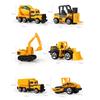 6pcs Authentic Simulate Inertia Engineering Vehicle Set Kids' Alloy Toy Birthday Present Bulldozer