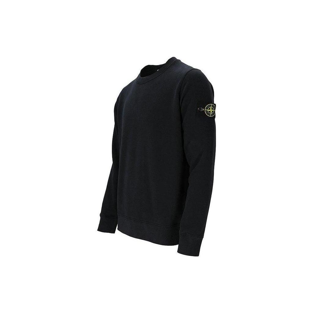 STONE ISLAND Ss22 Logo Micro Badge Long Sleeve Sweatshirt Men Sweatshirt Dark-Blue MO751563547-V0020
