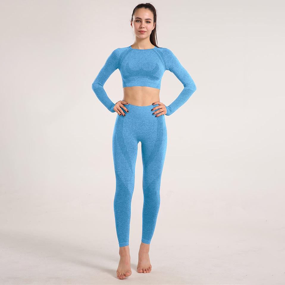 

Женский бесшовный комплект для йоги: Топ в горошек и леггинсы с высокой талией для подтяжки бедер Large