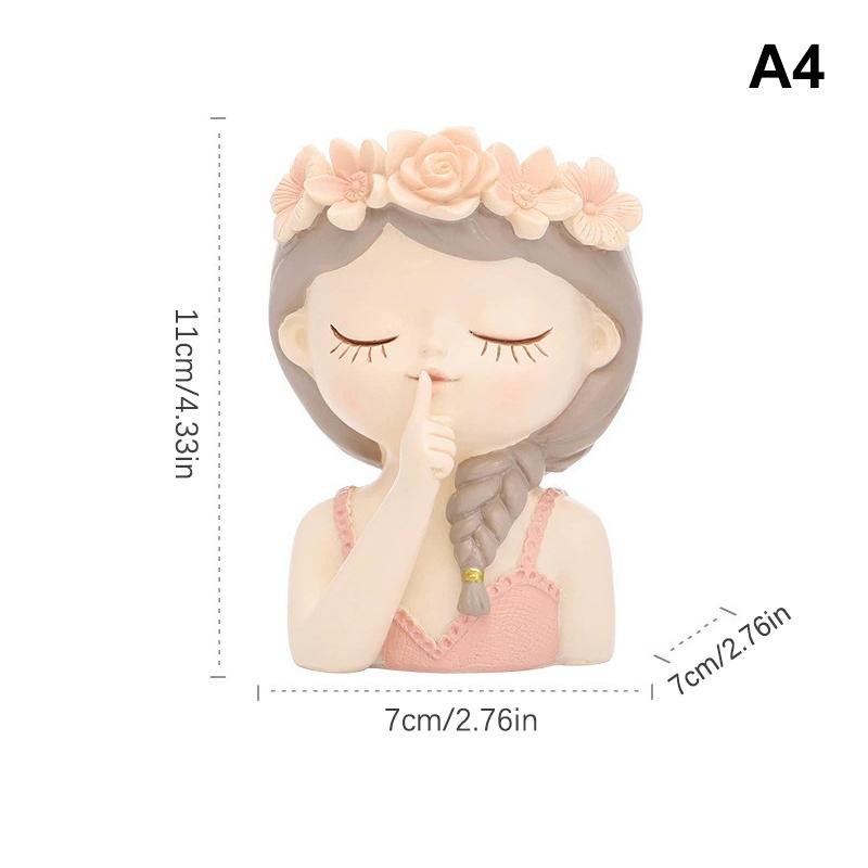 

1/4 шт. Милый сказочный цветочный горшок, полимерная фигурка, кашпо, цветочный горшок для растений, полимерное украшение для декора рабочего стола, дома, офиса