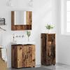 Bathroom Furniture Set 3 pcs Reclaimed Wood Effect Particleboard & Metal