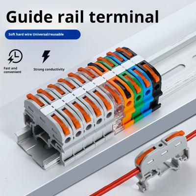10 τεμ. KV121 Ακροδέκτης Γρήγορης Σύνδεσης Push-in Σύνδεσμος Ράγας Din Καθολικός Συμπαγής Γρήγορος Ηλεκτρικός Σύνδεσμος Σταθερή Λειτουργία Εξοπλισμού Ακροδέκτης