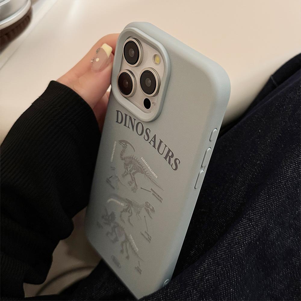 iPhone16 15 14promax Anti-Shock Case Compatible and Suitable for iPhone13 12 Personalised Retro Dinosaur Bone