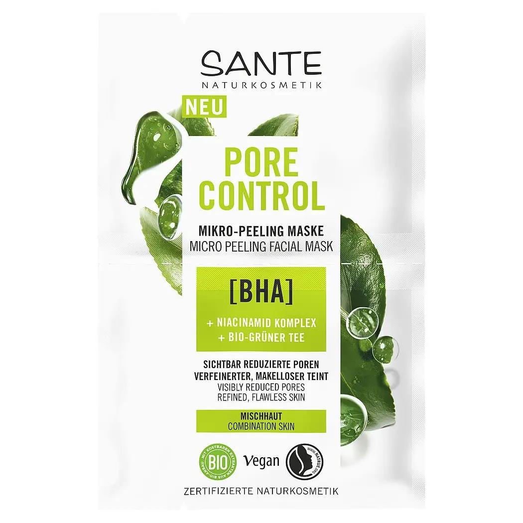 

БИО-Маска-пилинг PORE CONTROL для комбинированной кожи лица с BHA-кислотой и ниацинамидным комплексом SANTE 2*4мл