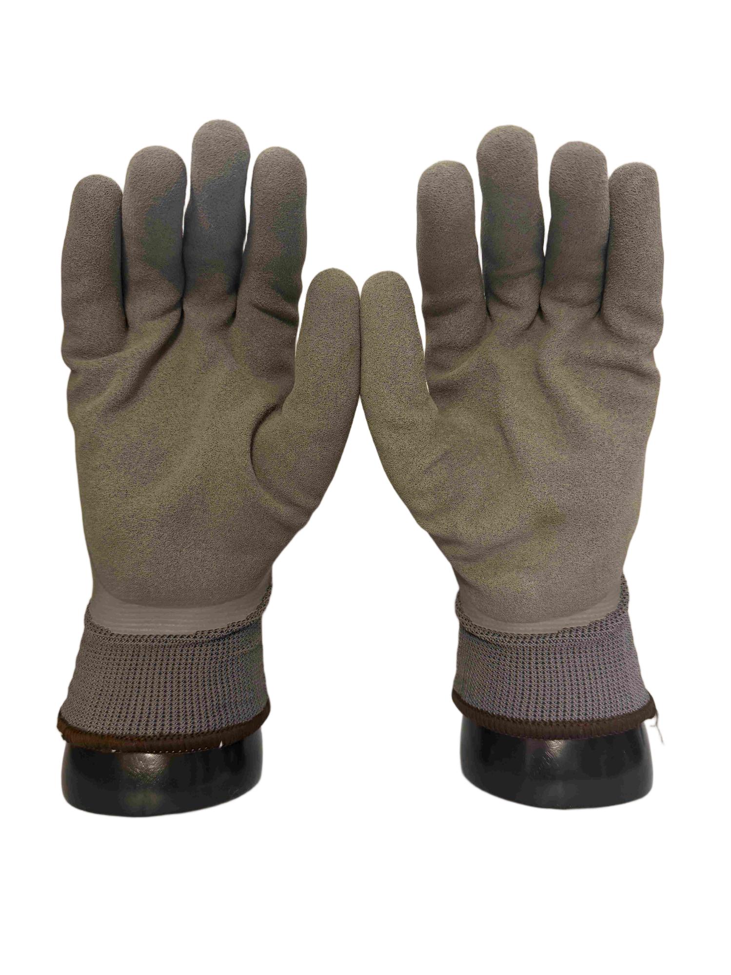 OEM Production Construction Gloves Safety Winter Unisex Safety Hand Gloves Grey Latex Smooth Immersion for Warehousing (Gray,Customized Size)