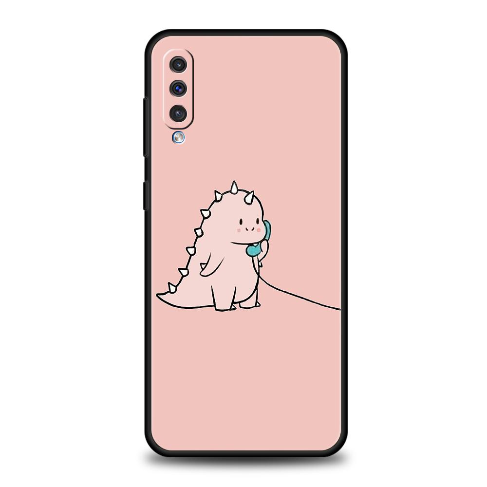 Cute Dinosaur Bear Couple Case For Samsung A15 A13 A51 A71 A41 A31 A21S A03S A05 A12 A32 A52 A22 A23 A25 A33 A53 A73 5G Cover